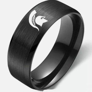 Michigan Spartans Stainless Steel Band Ring